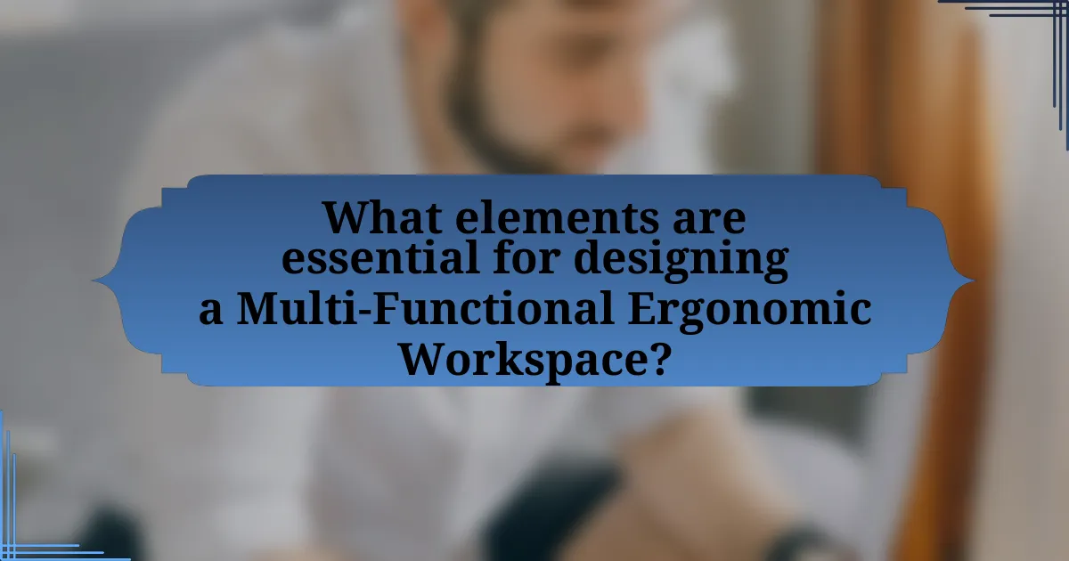 What elements are essential for designing a Multi-Functional Ergonomic Workspace?