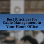 Best Practices for Cable Management in Your Home Office