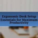 Ergonomic Desk Setup Essentials for Maximum Productivity