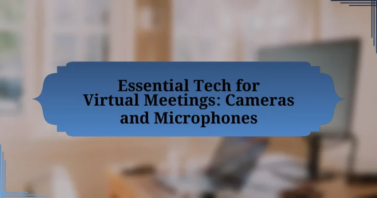 Essential Tech for Virtual Meetings: Cameras and Microphones