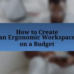 How to Create an Ergonomic Workspace on a Budget