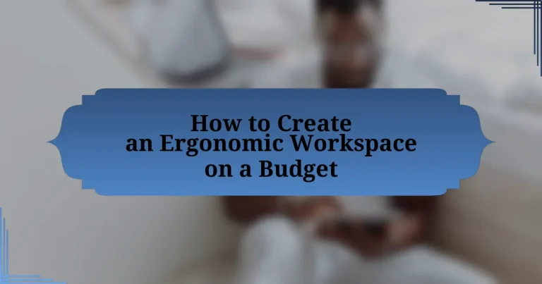 How to Create an Ergonomic Workspace on a Budget