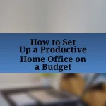 How to Set Up a Productive Home Office on a Budget