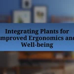 Integrating Plants for Improved Ergonomics and Well-being