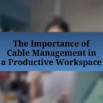 The Importance of Cable Management in a Productive Workspace