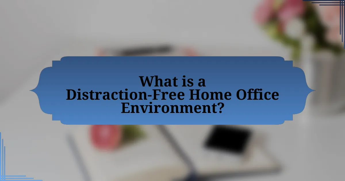 What is a Distraction-Free Home Office Environment?